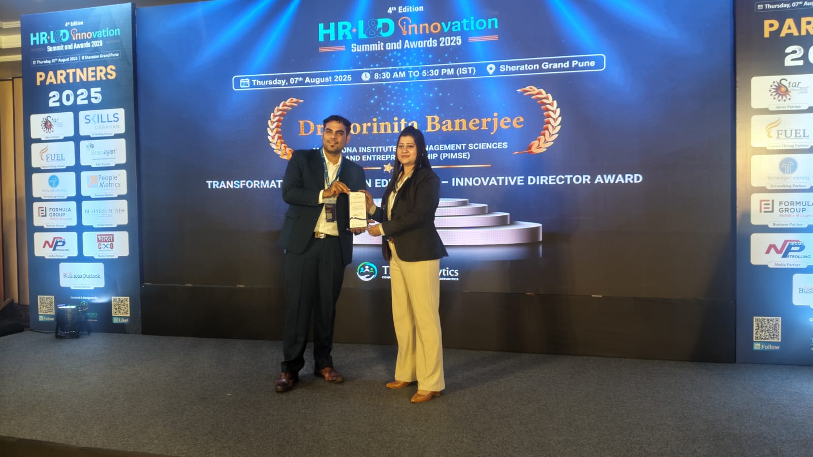 Dr. Porinita Banerjee Conferred with the ‘Transformational Leader in Education – Innovative Director Award’ at the 4th HR & L&D Innovation Summit 2025
